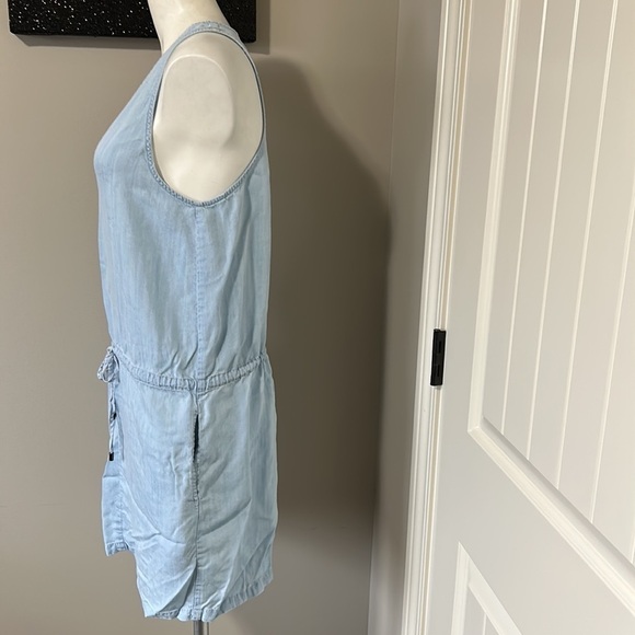 RAILS Chambray V Neck Sleeveless Racerback Tie Waist Dress Sz S - Picture 5 of 12